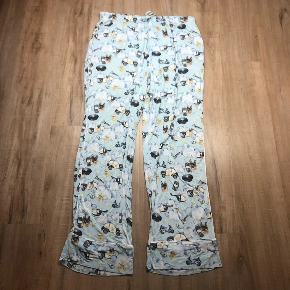 Posh Peanut Police Print Adult Pajamas - Picture 5 of 9